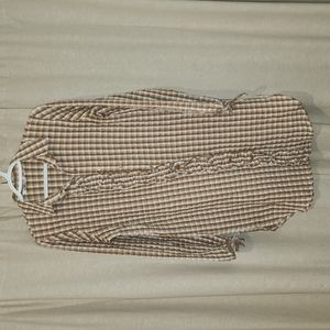 Button down checker shirt